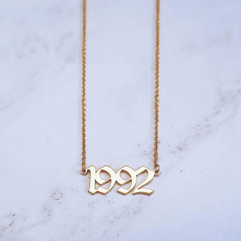 1987-2001 Birth Year Personalized Necklace WEM Support (www.WEM.support)