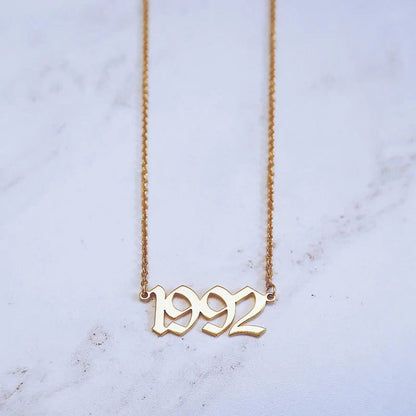1987-2001 Birth Year Personalized Necklace WEM Support (www.WEM.support)