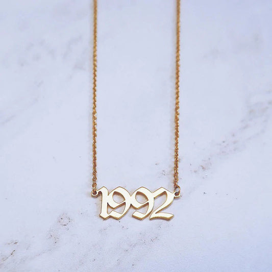1987-2001 Birth Year Personalized Necklace WEM Support (www.WEM.support)