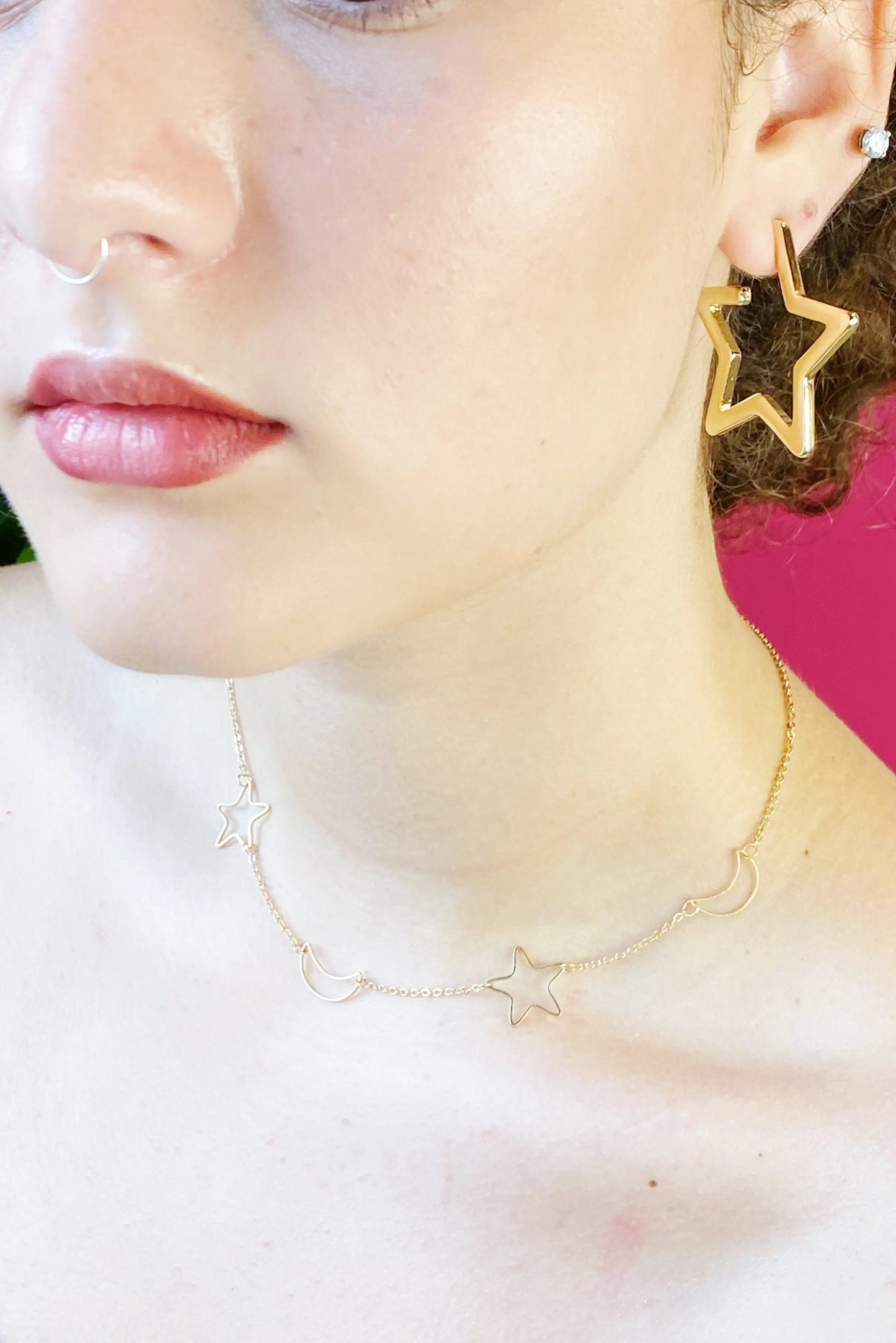 Golden Stars Earrings WEM Support (www.WEM.support)