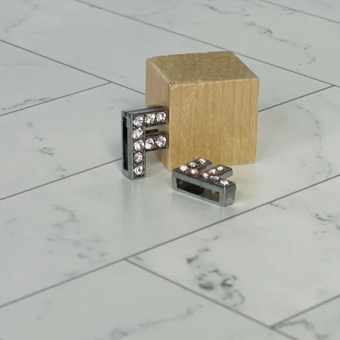 Pavé Letters -Silver Charms WEM Support (www.WEM.support)