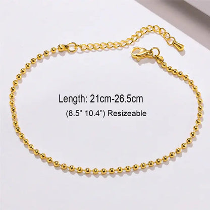 Adjustable Snake Chain Anklet for Women Girls WEM Support (www.WEM.support)