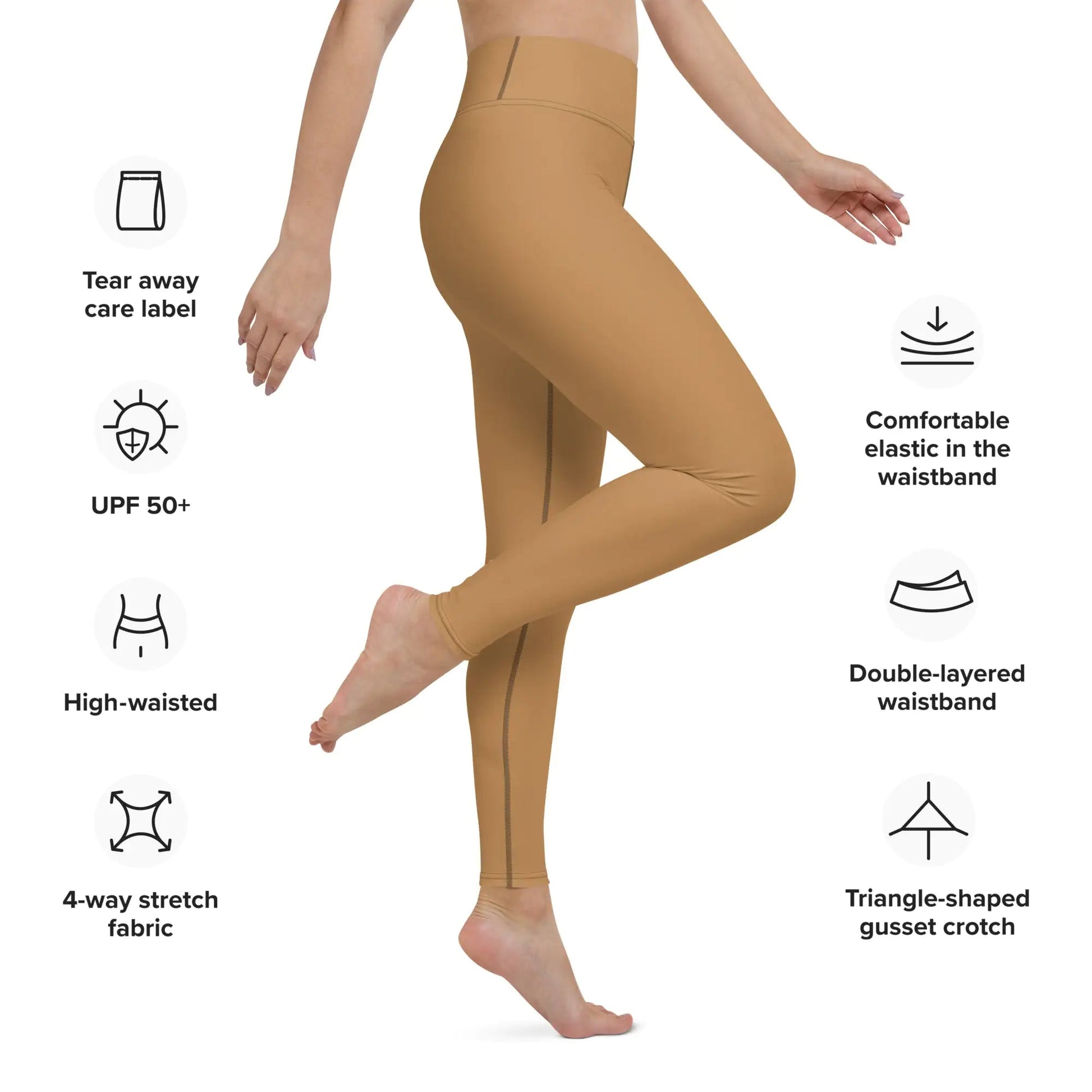 Women's Tropical Drift Wood Yoga Leggings WEM Support (www.WEM.support)