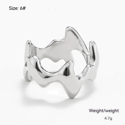 Irregular Metal Ring for Women - Unique Design