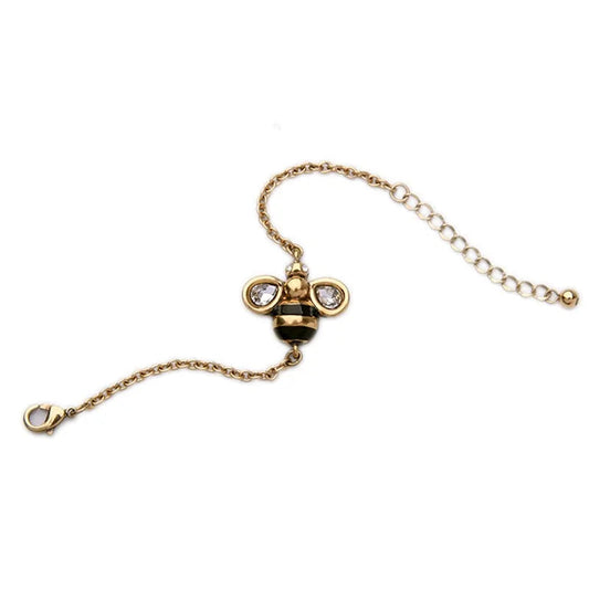 Simple Bee Bracelet with Dangle WEM Support (www.WEM.support)