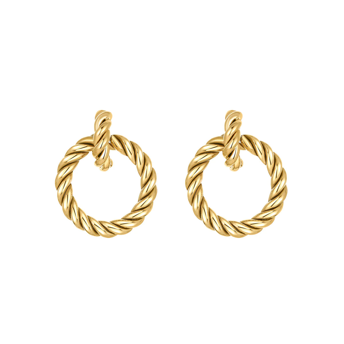 Gold-Plated Crescent Earrings HejK.com