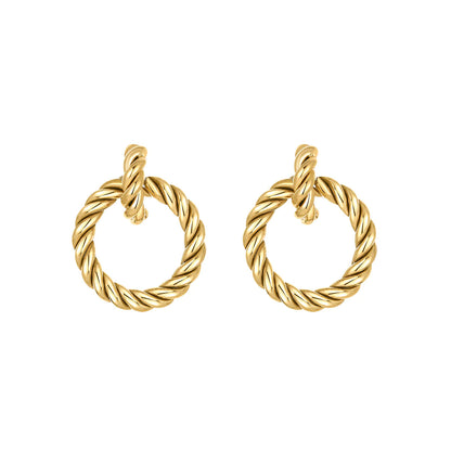 Gold-Plated Crescent Earrings HejK.com