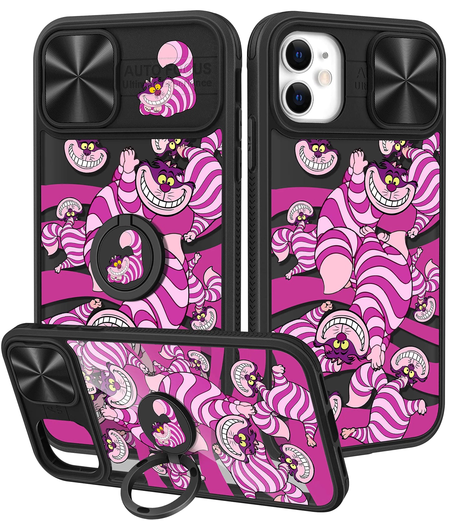 Joyleop (2in1 for iPhone 11 Case Cartoon Cute Cowby for Girls Pretty Women Teen Kids Girly Phone Covers Blue Pattern Design with Slide Camera Cover+Ring Holder for Apple 11 6.1”