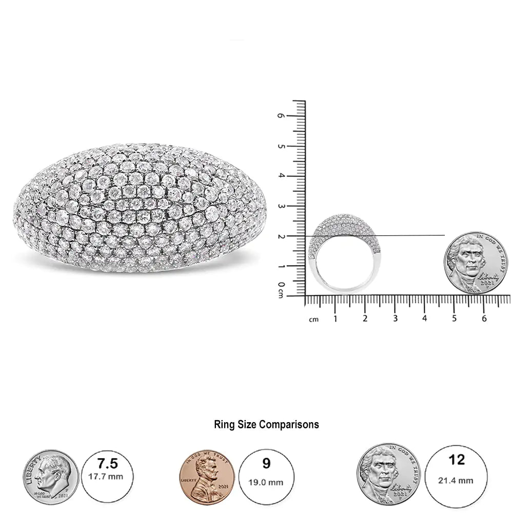 14K White Gold 1 3/4 Cttw Round-Cut Diamond Cluster Band Ring (G-H Color, SI1-SI2 Clarity) WEM Support (www.WEM.support)