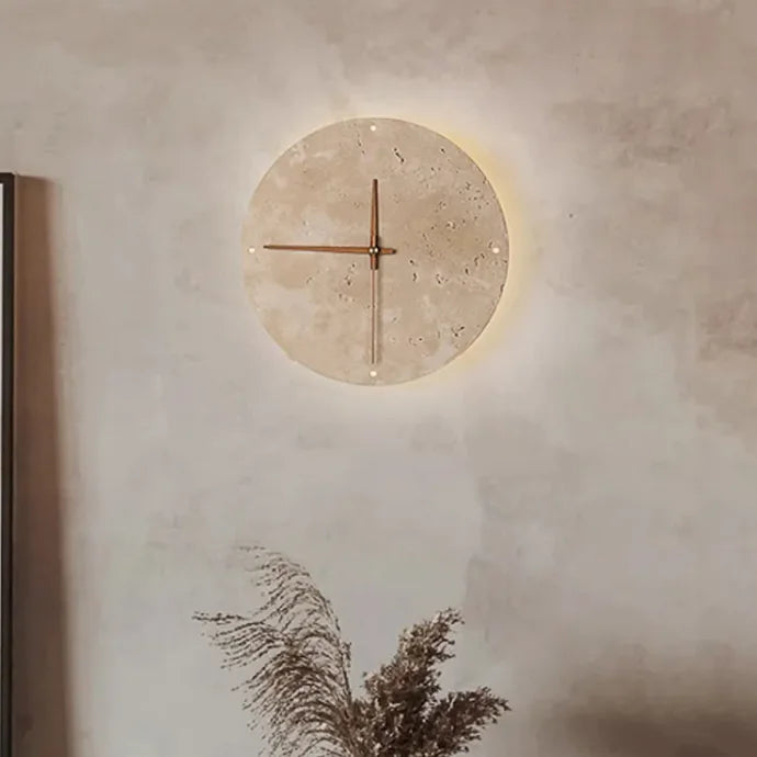 Yellow Stone Wall Clock Light HejK.com
