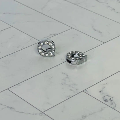 Pavé Letters -Silver Charms WEM Support (www.WEM.support)