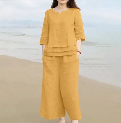 Casual Women Loose Shirt Trousers Suit WEM Support (www.WEM.support)