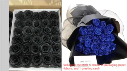 Custom Valentine's Day Bridal Bouquet with Preserved Fresh Flowers WEM Support (www.WEM.support)