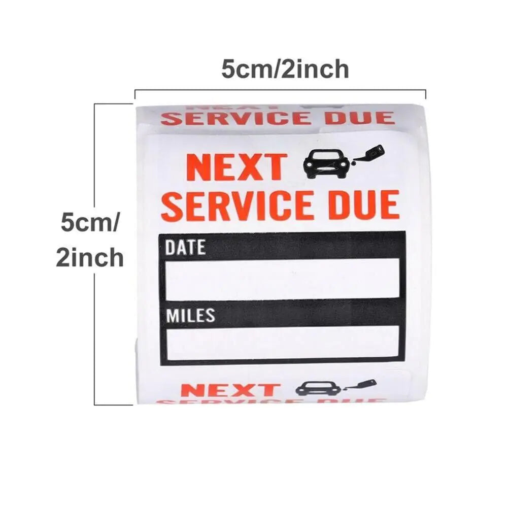 300 Oil Change Service Reminder Stickers Clear Window Lite Sticker Pack 2"x2" US WEM Support (www.WEM.support)