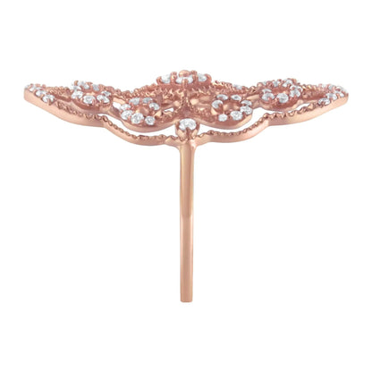 10KT Rose Gold Diamond Cocktail Ring (1/2 cttw, H-I Color, I1-I2 Clarity) WEM Support (www.WEM.support)