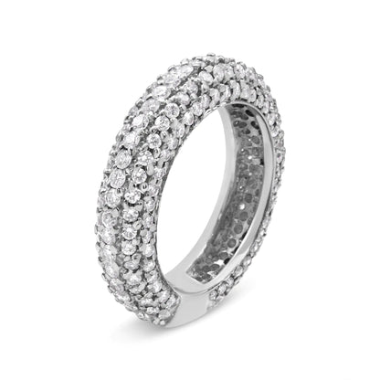 14K White Gold 2 1/2 Cttw Round-Cut Diamond Cluster Band Ring (H-I Color, SI1-SI2 Clarity) WEM Support (www.WEM.support)