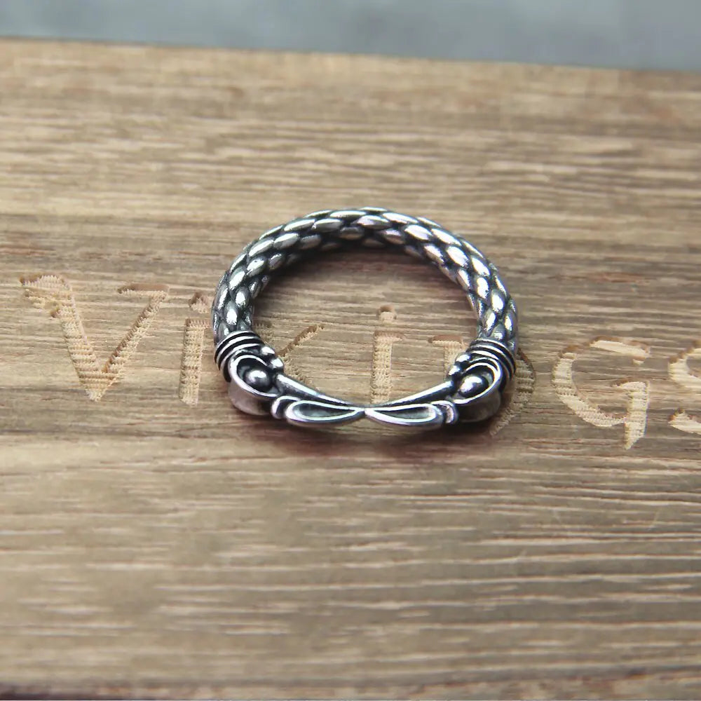 Viking Men Two Entwined Ravens Ring Norse Mythology WEM Support (www.WEM.support)