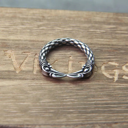 Viking Men Two Entwined Ravens Ring Norse Mythology WEM Support (www.WEM.support)