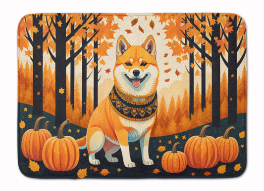 Shiba Inu Fall Memory Foam Kitchen Mat WEM Support (www.WEM.support)