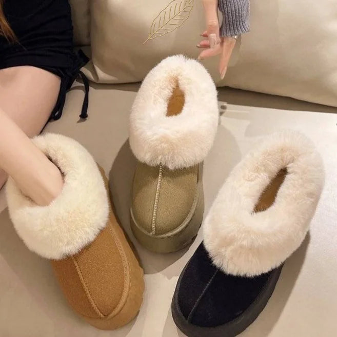 Women's Fashionable Fluffy Fur Slippers WEM Support (www.WEM.support)