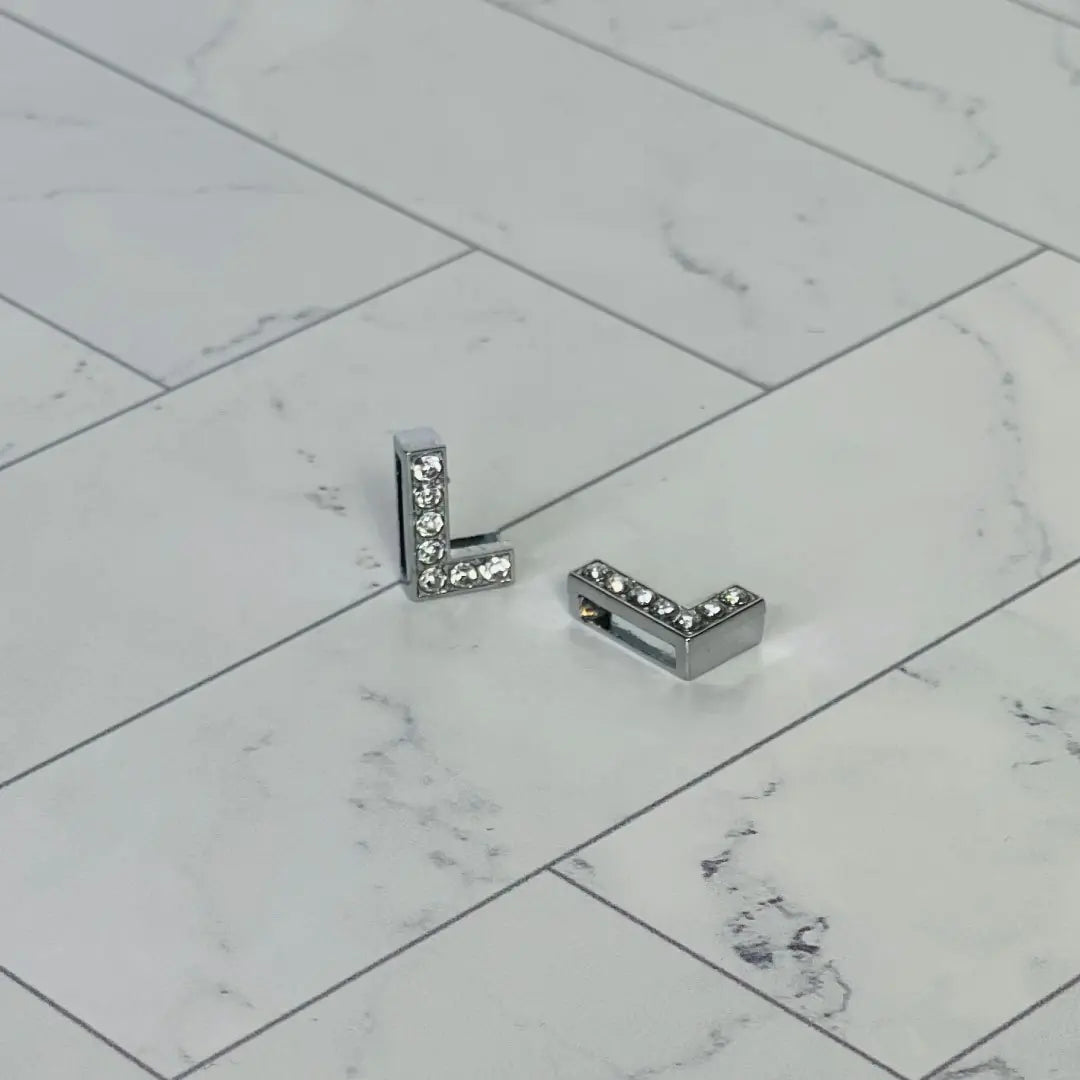 Pavé Letters -Silver Charms WEM Support (www.WEM.support)