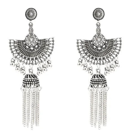 Egypt Vintage Silver Alloy Earrings for Women WEM Support (www.WEM.support)