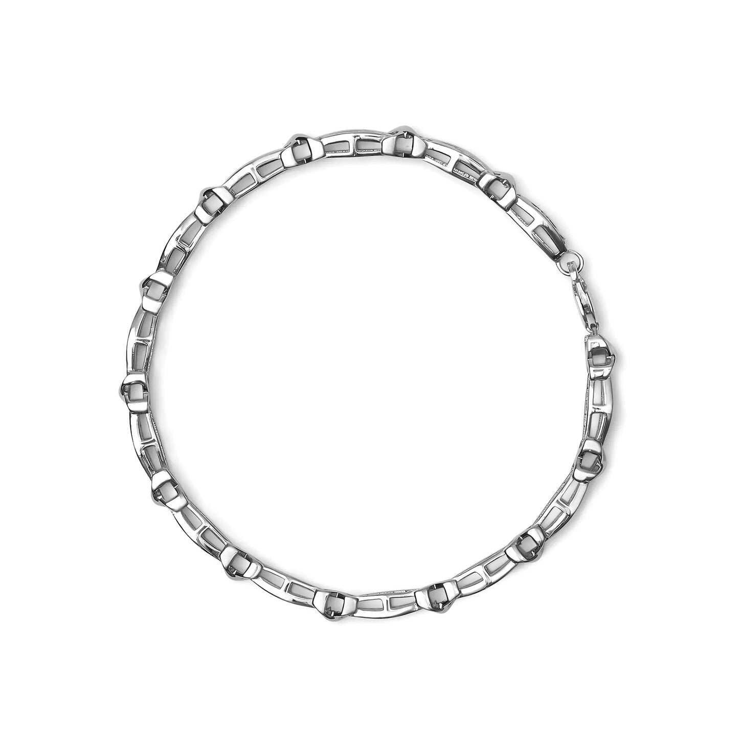 .925 Sterling Silver 1/4 Cttw Round Diamond Link Bracelet - Size 7.50" - (I-J Color, I2-I3 Clarity) WEM Support (www.WEM.support)