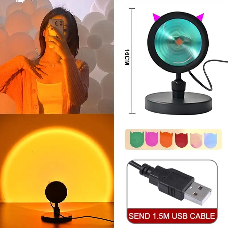 Sunset-Inspired LED Lamp WEM Support (www.WEM.support)