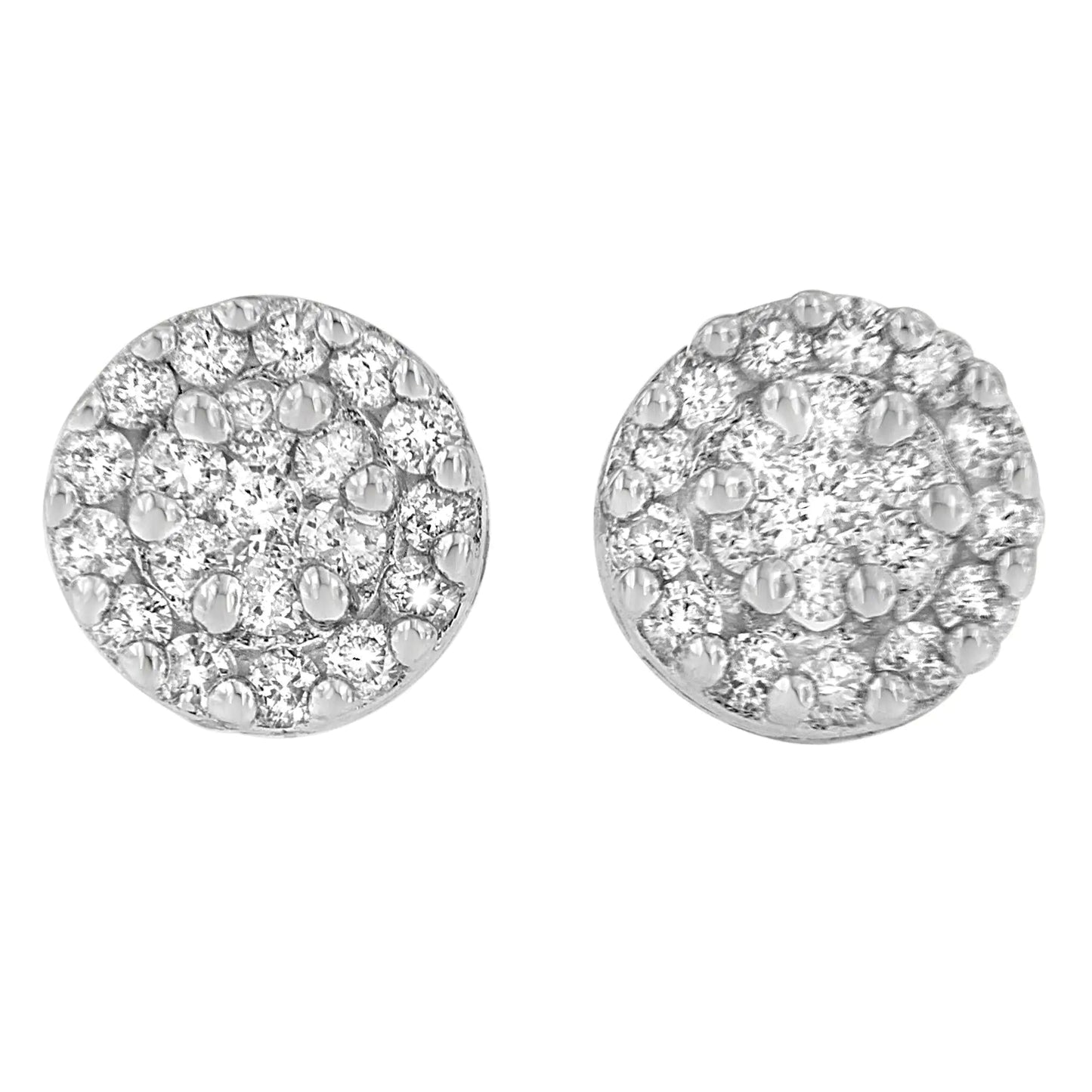 14K White Gold 3/4 cttw Round Cut Diamond Stud Earring (H-I, SI2-I1) WEM Support (www.WEM.support)