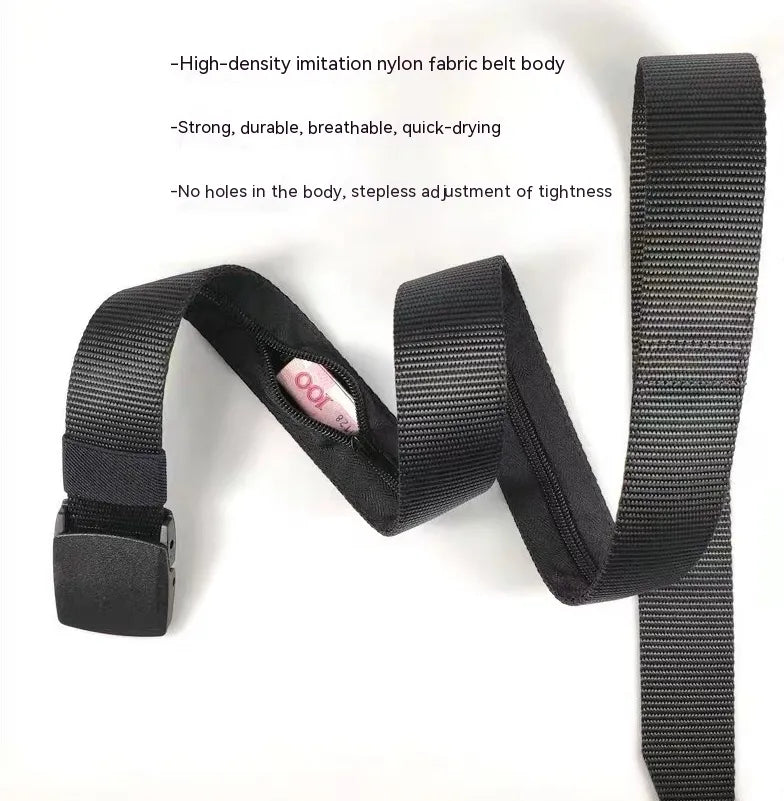 Nylon Zipper Travel Money Belt WEM Support (www.WEM.support)