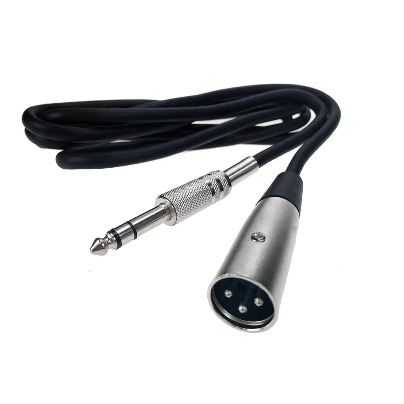XLR 3-Pin Male To 1/4" Plug TS Microphone Mono Cable Unbalanced Shielded Audio WEM Support (www.WEM.support)