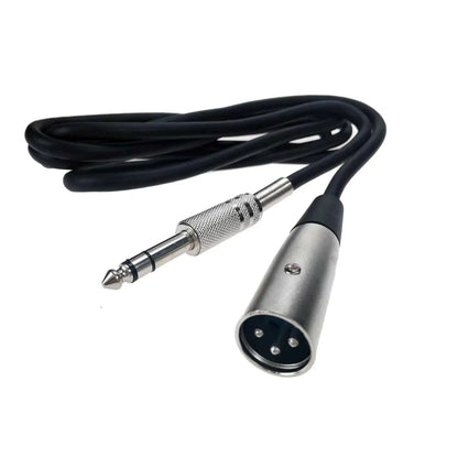 XLR 3-Pin Male To 1/4" Plug TS Microphone Mono Cable Unbalanced Shielded Audio WEM Support (www.WEM.support)