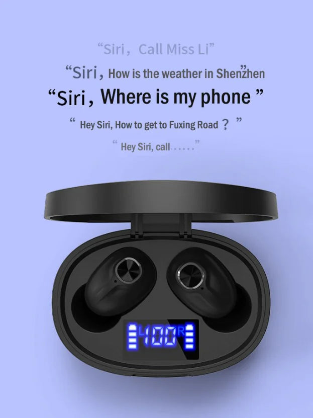 TWS Bluetooth Earbuds Waterproof Bluetooth 5.1 Headset Noise Cancelling Wireless WEM Support (www.WEM.support)