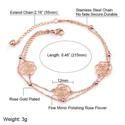 Minimalist Rose Anklet WEM Support (www.WEM.support)