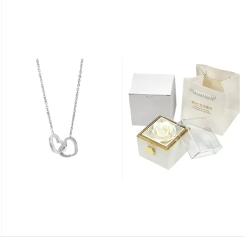 Personalized Double Heart Name Necklace – Customizable Two-Name Necklace for Women WEM Support (www.WEM.support)