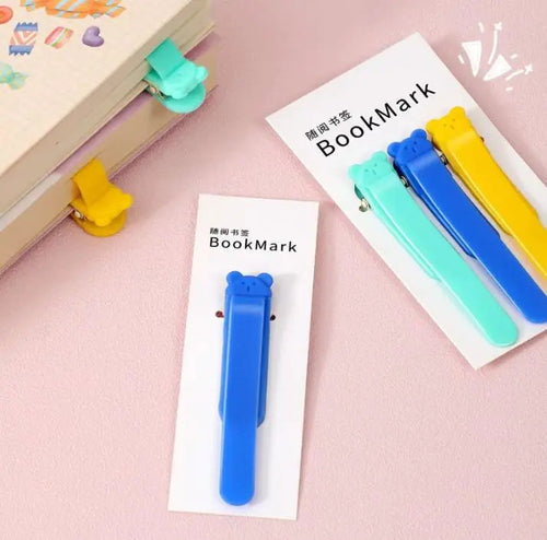 Simple Solid Color Silicone Bookmark Holder With Pages WEM Support (www.WEM.support)