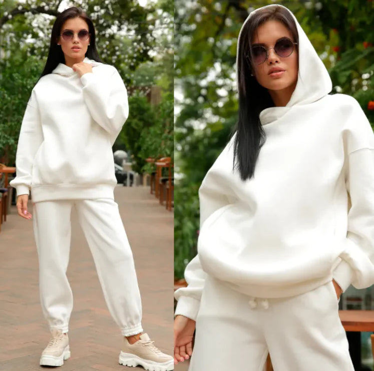 Women's Hooded Sweater And Pants Suit WEM Support (www.WEM.support)
