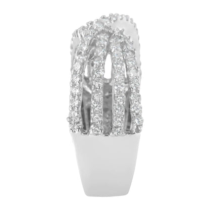 10K White Gold Diamond Bypass Ring (1 Cttw, G-H Color, SI2-I1 Clarity) WEM Support (www.WEM.support)