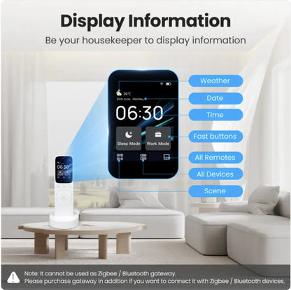 Smart Home Remote Control with Charging Dock WEM Support (www.WEM.support)