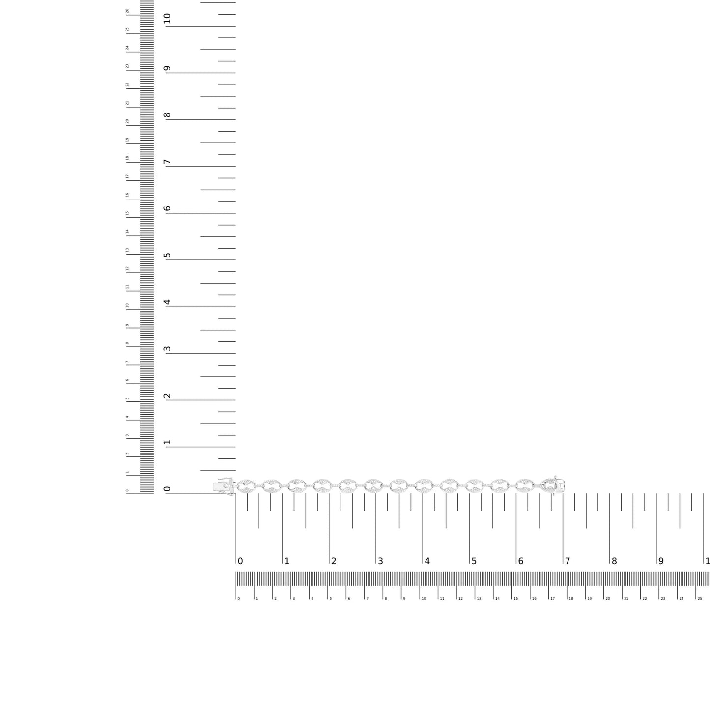 14K White Gold 1 1/2 Cttw Round Diamond Set Link Bracelet (I-J Color, I1-I2 Clarity) - 7" WEM Support (www.WEM.support)