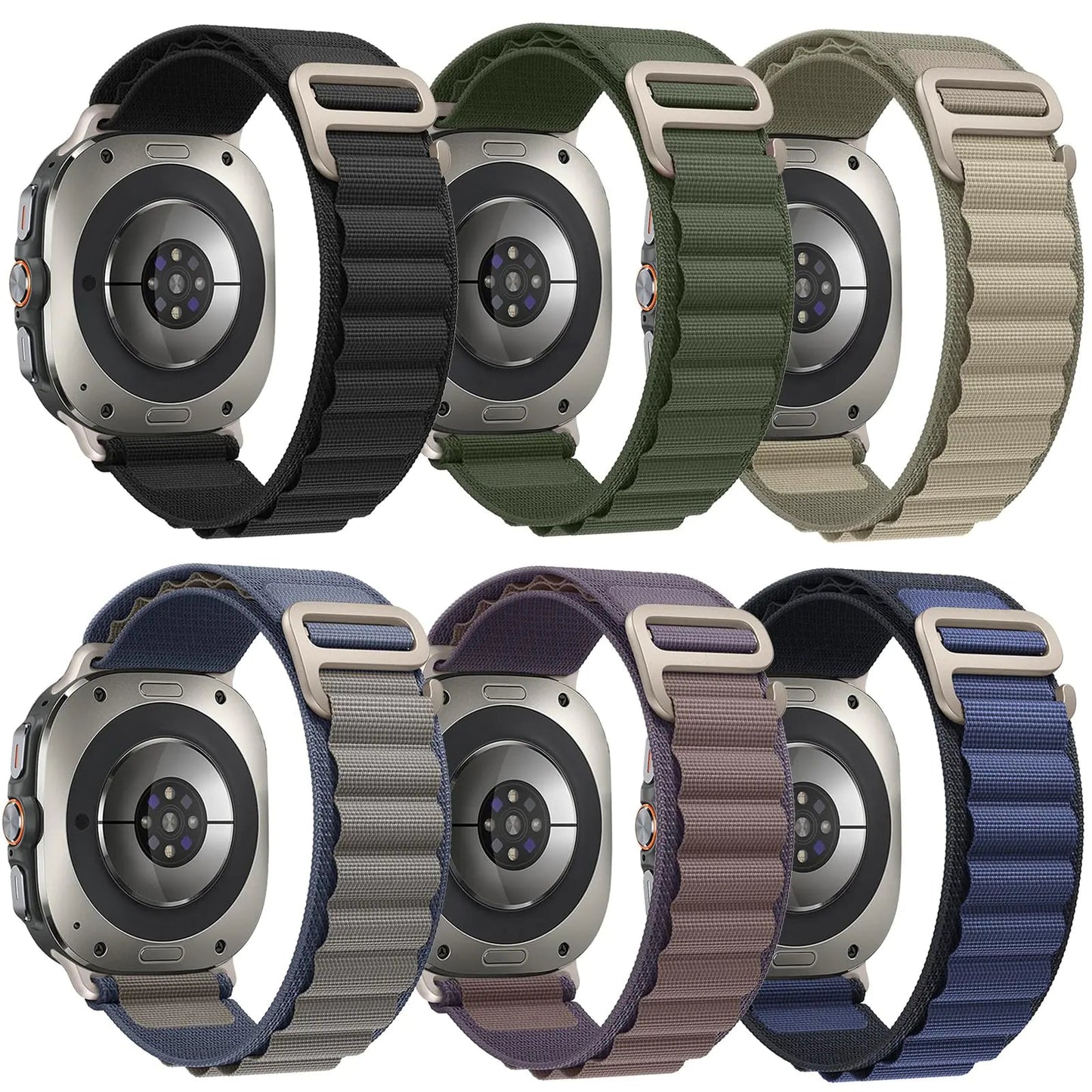 6 Pack Sport Alpine Loop Bands Compatible with Apple Watch Ultra 2&1 Band 49mm 46mm 45mm 44mm Men Women；Soft Sport Loop Bands Replacement Strap for iWatch Ultra 2&1 Series 10 9 8 7 SE 6 5 4 - Catch Cards
