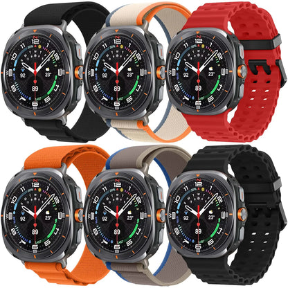 6 Pack Watch Band Compatible for Samsung Galaxy Watch Ultra 47mm Band（2024）, Adjustable Elastic Breathable Replacement Strap for Samsung Galaxy Watch 7 Ultra Women Men - Catch Cards