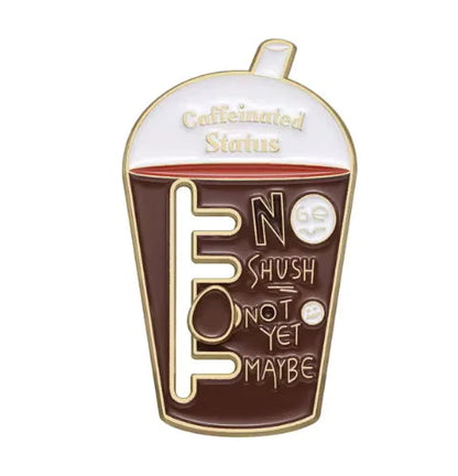 Cat & Coffee Enamel Pin Set WEM Support (www.WEM.support)