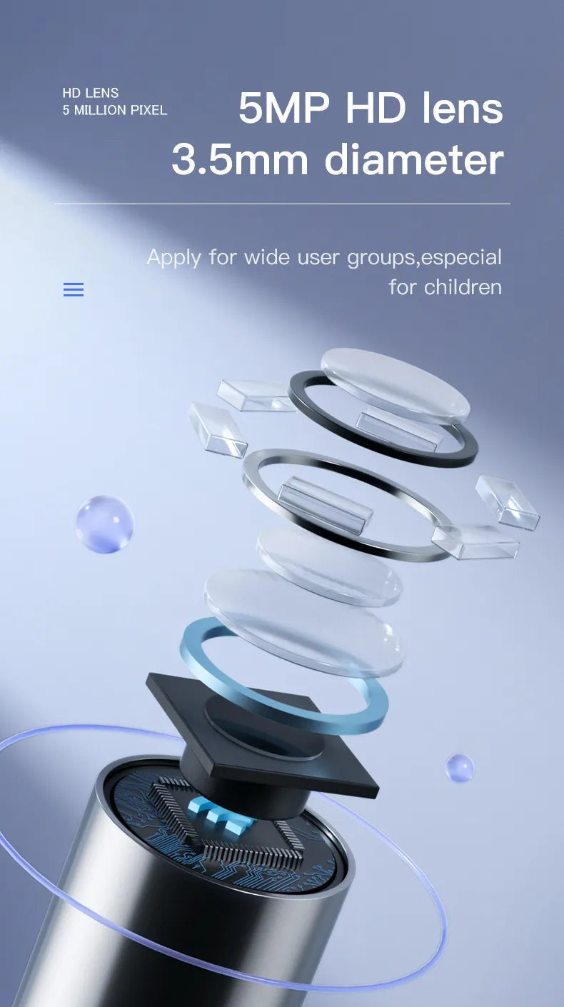 Dispositivo Endoscópio de Limpeza de Ouvido Visual HejK.com