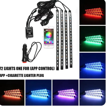 Luzes de LED Controladas por Música para Pés de Carro WEM Support (www.WEM.support)