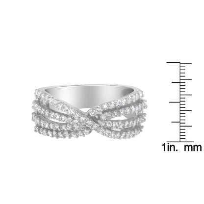 10K White Gold Diamond Bypass Ring (1 Cttw, G-H Color, SI2-I1 Clarity) WEM Support (www.WEM.support)