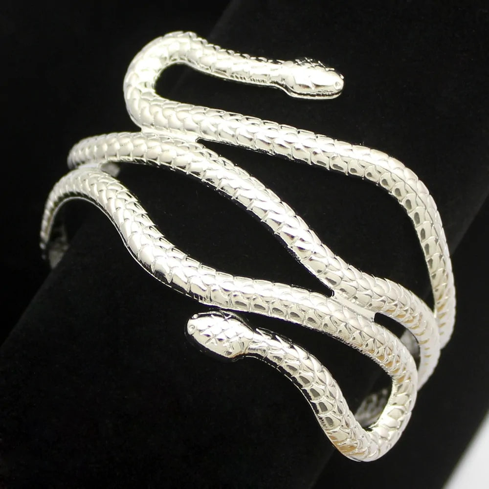 Cleopatra Swirl Snake Arm Cuff Armlet Armband WEM Support (www.WEM.support)