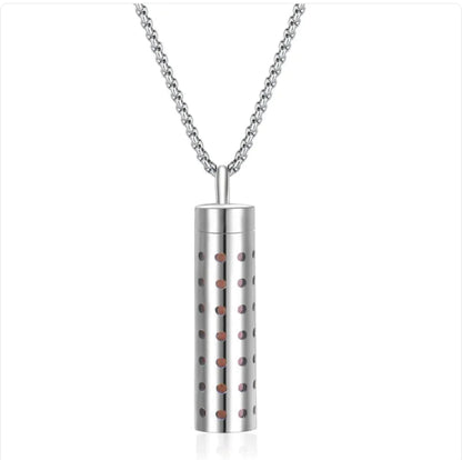 316L Stainless Steel Perfume Oil Diffuser Necklace WEM Support (www.WEM.support)