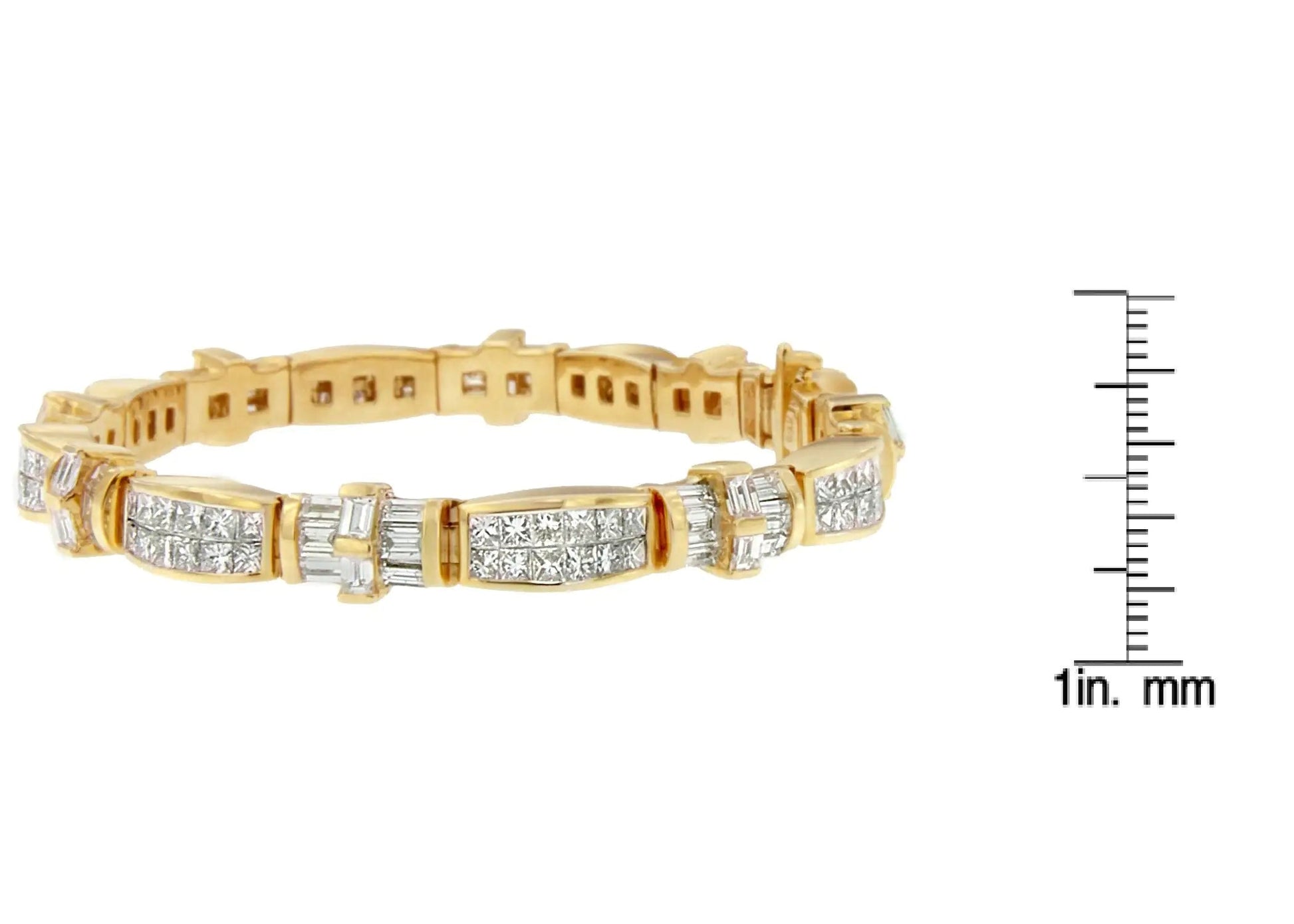 14K Yellow Gold Multi--Cut Diamond Ties of Love Eternity Bracelet(11.25 cttw,G-H Color,VS1-VS2 Clarity) WEM Support (www.WEM.support)