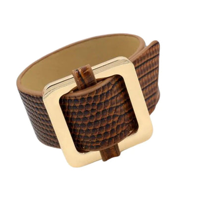 Square Lock Bracelet -Coffee WEM Support (www.WEM.support)